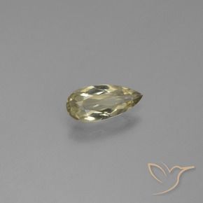 Diaspore Couleur Changeant Jaune moelleux naturelle En forme de poire, 0.90 ct, VVS-VS