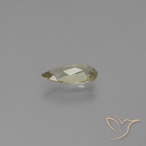 Diaspore Couleur Changeant Jaune moelleux naturelle En forme de poire, 0.90 ct, VVS-VS