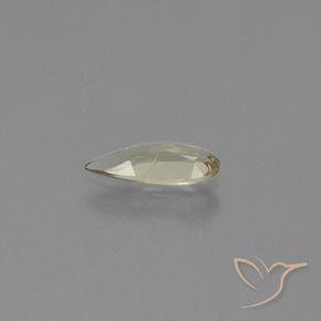 Diaspore Couleur Changeant Jaune clair naturelle En forme de poire, 0.92 ct, VS