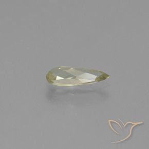 Diaspore Couleur Changeant Jaune pâle naturelle En forme de poire, 1.00 ct, VS