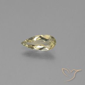 Diaspore Couleur Changeant Jaune pâle naturelle En forme de poire, 0.99 ct, VS