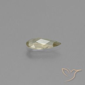 Diaspore Couleur Changeant Jaune pâle naturelle En forme de poire, 0.99 ct, VS