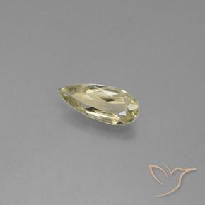 Diaspore Couleur Changeant Jaune pâle naturelle En forme de poire, 0.77 ct, VS