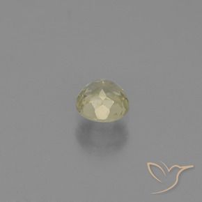 Diaspore à changement de couleur jaune naturelle coupe roude, 0,60 ct, VS