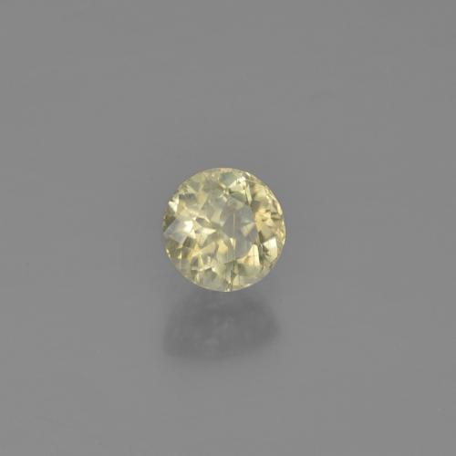 Diaspore à changement de couleur jaune naturelle coupe roude, 0,58 ct, VS