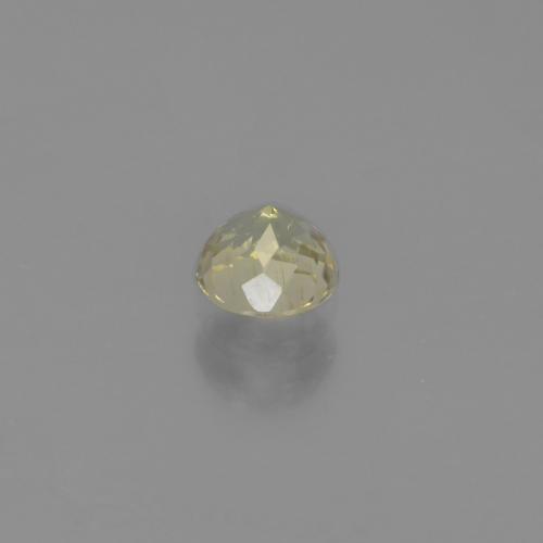 Diaspore à changement de couleur jaune naturelle coupe roude, 0,58 ct, VS