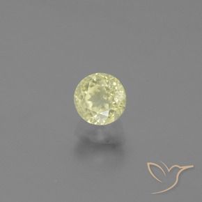 Diaspore Couleur Changeant Jaune clair naturelle Coupe roude, 0.66 ct, VS