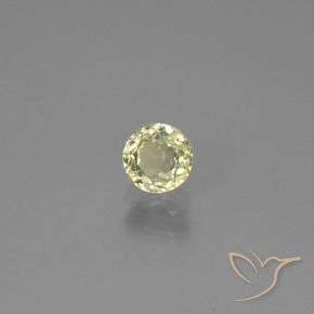 Diaspore à changement de couleur jaune naturelle coupe roude, 0,54 ct, VS