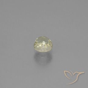 Diaspore à changement de couleur jaune naturelle coupe roude, 0,54 ct, VS