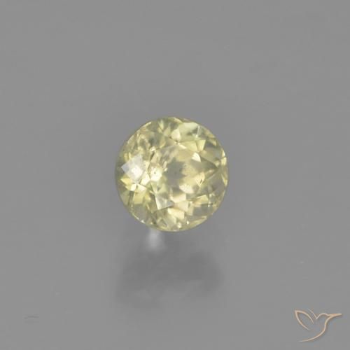 Diaspore Couleur Changeant Jaune clair naturelle Tour, 0.58 ct, VS-SI