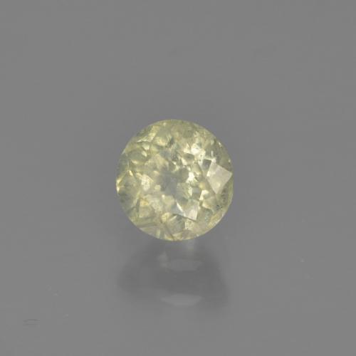 Diaspore Couleur Changeant Jaune clair naturelle Coupe roude, 0.58 ct, VS-SI