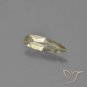 Diaspore Couleur Changeant Jaune clair naturelle En forme de poire, 0.76 ct, VVS-VS