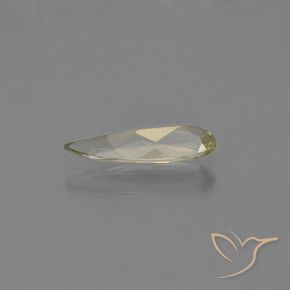Diaspore Couleur Changeant Jaune clair naturelle En forme de poire, 0.76 ct, VVS-VS