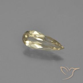 Diaspore Couleur Changeant Jaune clair naturelle En forme de poire, 0.66 ct, VVS-VS