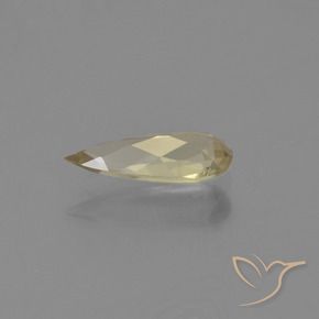 Diaspore Couleur Changeant Jaune clair naturelle En forme de poire, 0.66 ct, VVS-VS