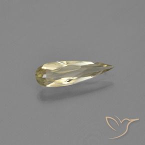 Diaspore Couleur Changeant Jaune clair naturelle En forme de poire, 0.75 ct, VVS-VS