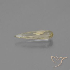 Diaspore Couleur Changeant Jaune clair naturelle En forme de poire, 0.75 ct, VVS-VS