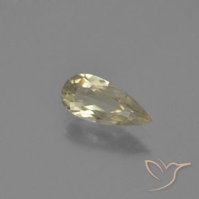 Diaspore Couleur Changeant Jaune pâle naturelle En forme de poire, 0.71 ct, VVS-VS