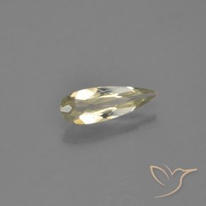 Diaspore Couleur Changeant Jaune clair naturelle En forme de poire, 0.69 ct, VVS-VS