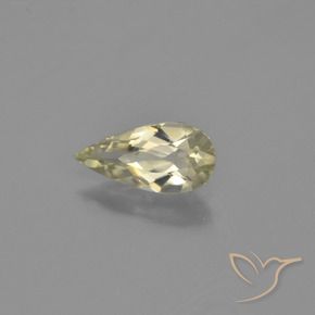 Diaspore Couleur Changeant Jaune moelleux naturelle En forme de poire, 0.77 ct, VVS-VS