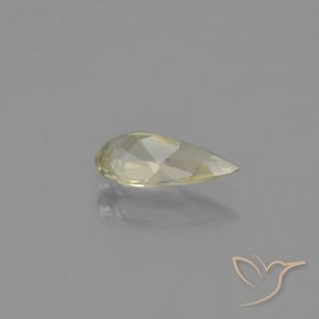 Diaspore Couleur Changeant Jaune moelleux naturelle En forme de poire, 0.77 ct, VVS-VS
