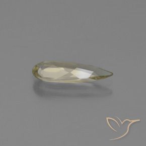 Diaspore Couleur Changeant Jaune très clair naturelle En forme de poire, 0.99 ct, VVS-VS