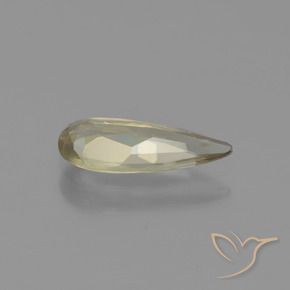 Diaspore Couleur Changeant Jaune très clair naturelle En forme de poire, 0.91 ct, VVS-VS