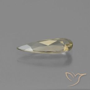 Diaspore Couleur Changeant Jaune très clair naturelle En forme de poire, 0.93 ct, VVS-VS