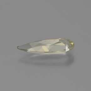 Diaspore Couleur Changeant Jaune clair naturelle En forme de poire, 0.87 ct, VVS-VS