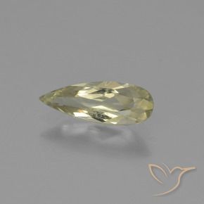 Diaspore Couleur Changeant Jaune très clair naturelle En forme de poire, 0.72 ct, VS