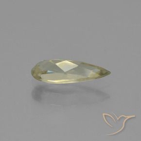 Diaspore Couleur Changeant Jaune très clair naturelle En forme de poire, 0.72 ct, VS