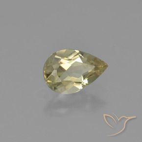 Diaspore Couleur Changeant Jaune pâle naturelle En forme de poire, 0.75 ct, VS