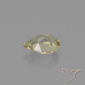Diaspore Couleur Changeant Jaune pâle naturelle En forme de poire, 0.75 ct, VS