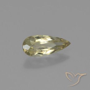 Diaspore Couleur Changeant Jaune clair naturelle En forme de poire, 0.65 ct, VVS
