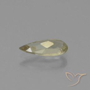 Diaspore Couleur Changeant Jaune clair naturelle En forme de poire, 0.65 ct, VVS