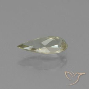 Diaspore Couleur Changeant Jaune clair naturelle En forme de poire, 0.79 ct, VS
