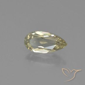 Diaspore Couleur Changeant Jaune clair naturelle En forme de poire, 0.71 ct, VVS