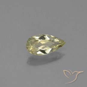 Diaspore Couleur Changeant Jaune pâle naturelle En forme de poire, 0.69 ct, VVS