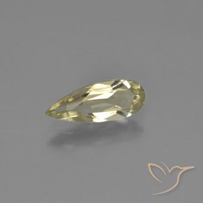 Diaspore Couleur Changeant Jaune clair naturelle En forme de poire, 1.05 ct, VVS-VS