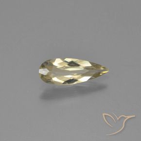 Diaspore Couleur Changeant Jaune terreux naturelle En forme de poire, 0.82 ct, VVS-VS