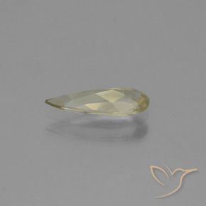 Diaspore Couleur Changeant Jaune terreux naturelle En forme de poire, 0.82 ct, VVS-VS