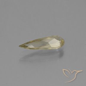 Diaspore Couleur Changeant Jaune terreux naturelle En forme de poire, 1.03 ct, VVS-VS