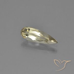 Diaspore Couleur Changeant Jaune doré très clair naturelle En forme de poire, 0.94 ct, VVS-VS