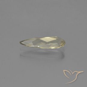 Diaspore Couleur Changeant Jaune doré très clair naturelle En forme de poire, 0.94 ct, VVS-VS