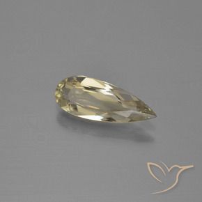 Diaspore Couleur Changeant Jaune clair naturelle En forme de poire, 0.91 ct, VVS-VS