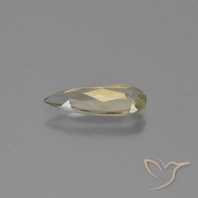 Diaspore Couleur Changeant Jaune clair naturelle En forme de poire, 0.91 ct, VVS-VS