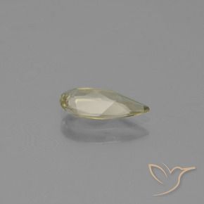 Diaspore Couleur Changeant Jaune clair naturelle En forme de poire, 0.85 ct, VVS-VS