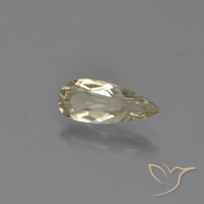 Diaspore Couleur Changeant Jaune pâle naturelle En forme de poire, 0.95 ct, VVS-VS