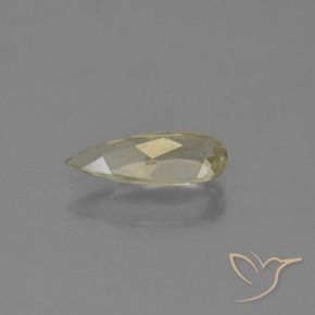 Diaspore Couleur Changeant Jaune pâle naturelle En forme de poire, 0.95 ct, VVS-VS