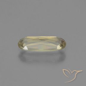 Diaspore Couleur Changeant Jaune chaud naturelle ovale, 0.87 ct, VS
